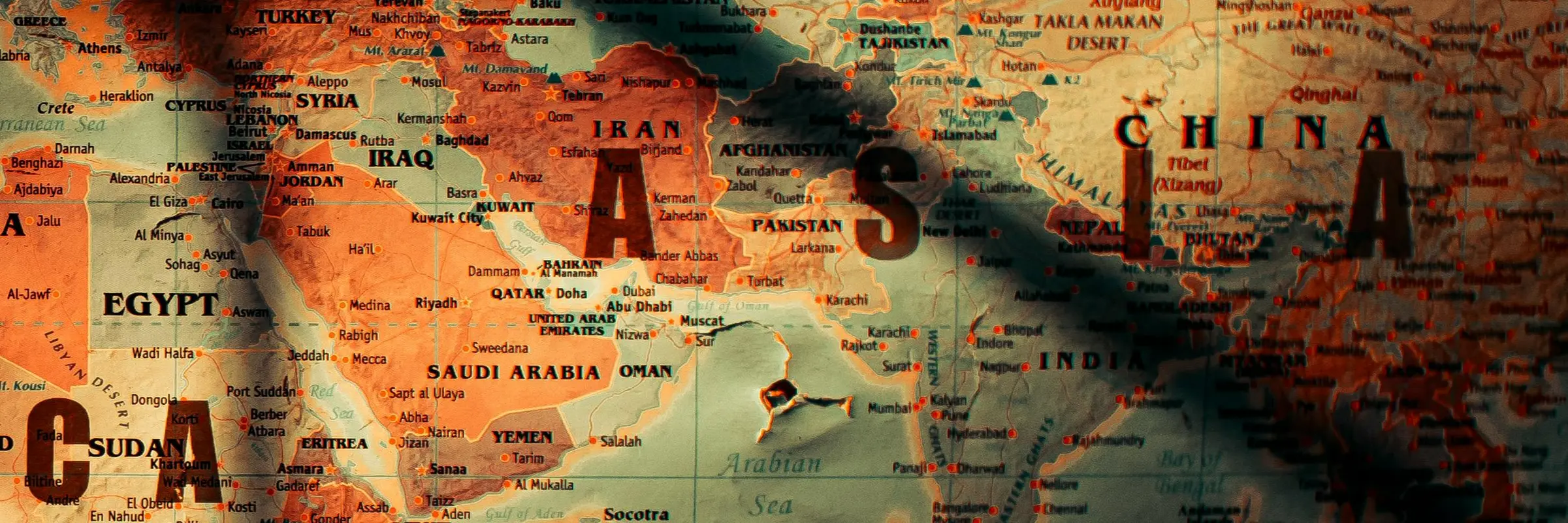 South & Central Asia conflict map