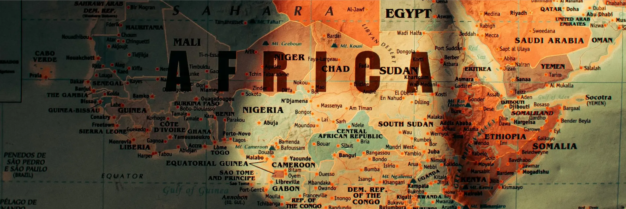 Sub-Saharan Africa conflict map